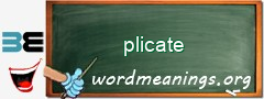 WordMeaning blackboard for plicate